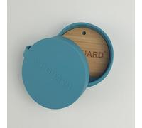 KGuard WaxBox - Boîte en Silicone Alimentaire réutilisable avec grattoir en Bambou - Transportez, recyclez et protégez Votre Cire de Surf, Kitesurf ou Sup - Ø 8 cm / 56 g - Turquoise