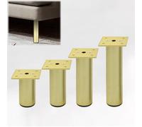 KGUDYS 4Pièces Pieds De Meubles Ajustables,5cm 8cm 10cm 15cm 20cm 25cm Pieds De Meubles en Alliage d'aluminium,Pieds D'armoire épaissi Pieds De Canapé,pour Canapé Table Chaise,Gold-12cm/4.7in