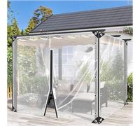 KGUDYS Bâche en PVC Imperméable Très Résistante 420g/㎡,Bâches en Vinyle Transparent 0,35mm,Bâche Anti-Pluie Extérieure,Rideau Résistante Aux Intempéries pour Jardin,1Zips-1.3x2m/4.3x6.6ft