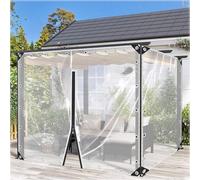 KGUDYS Bâche en PVC Imperméable Très Résistante 420g/㎡,Bâches en Vinyle Transparent 0,35mm,Bâche Anti-Pluie Extérieure,Rideau Résistante Aux Intempéries pour Jardin,1Zips-1.7x2.4m/5.6x7.9ft