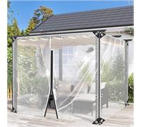 KGUDYS Bâche en PVC Imperméable Très Résistante 420g/㎡,Bâches en Vinyle Transparent 0,35mm,Bâche Anti-Pluie Extérieure,Rideau Résistante Aux Intempéries pour Jardin,1Zips-1x2m/3.3x6.6ft