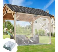 KGUDYS Bâche en Vinyle Transparent pour Extérieur,Bâches Claires Imperméables,Panneaux Latéraux Transparents en PVC pour Jardin Pergola,0,35mm,420g/㎡,WxH-1.3x2m/4.3x6.6ft