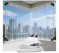 KGUDYS Bâche étanche Robuste 1m,2m,3m,5m,6m,Bâche Transparente en PVC,Bâche en Plastique De 0,35mm,avec œillets,Panneaux Latéraux De Bâche Grandes De Jardin Extérieur,WxH-3.5x2.6m/11.5x8.5ft