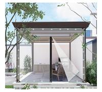 KGUDYS Bâche Imperméable pour Serre,Rideau en Bâche Transparente Extérieur,Panneaux Latéraux en Bâche PVC Transparente Résistante avec Fermeture éclair,épaisseur 0,35mm,WxH-1.3x2m/4.3x6.6ft