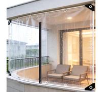 KGUDYS Bâche Transparente Résistante avec œillets,Bâches en PVC Vinyle Transparent épais 1x2m,2x3m,Bâche De Protection en Plastique,Résistante Aux UV,Imperméable,Coupe-Vent,WxH-3.2x2.5m/10.5x8.2ft