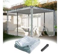 KGUDYS Bâche Transparente Résistante,Bâche étanche,Bâche Transparente en PVC De 0,35 Mm D'épaisseur,Grandes Bâches pour Jardin,Camping,Serre D'extérieur,avec œillets,WxH-2.3x2m/7.5x6.6ft