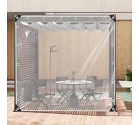 KGUDYS Bâches Imperméables Extérieur,Bâche en Plastique Transparent,Panneaux Latéraux De Pergola en PVC Imperméable,Bâche en Vinyle Clair Très Résistante,avec œillets,0Zips-2x2.6m/6.6x8.5ft