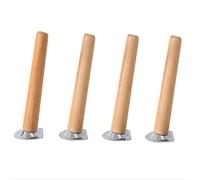 KGUDYS Pieds de Meubles, Pieds de canapé en Bois, Pieds de Table en hêtre Massif, Pieds de Commode 10/15/20/25/30/35/40/50cm avec Plaque de Montage à vis et Tournevis,obliqueangle-70cm(27.5in)