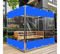 KGUDYS Rideau en PVC Transparent pour L'extérieur,Bâche en Vinyle Transparent Imperméable Résistante De 0,5mm,Rideau Résistants Aux Intempéries pour Pergola,Jardin,Camping,WxH-3.3x2.6m/10.8x8.5ft