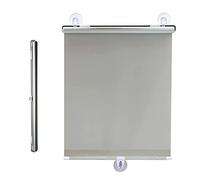 KGUDYS Store Enrouleur à Ventouse sans perçage,Store Rouleau occultant,Stores rétractables automatiques,Stores temporaires pour Portes et fenêtres,Chambres à Coucher et balcons,Grey-72x125cm/28x49in