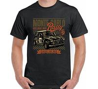 KGVVCS HUGU Mini T-T-Shirts à Manches Courtes Race Monte Carlo Rally Mens Funny Car Cooper Black(Medium)
