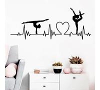 KGXUEDAO Autocollant mural joueur de battement de cœur gymnaste danseur de cœur autocollant mural chambre de filles chambre d'enfants chambre salon Art décoration
