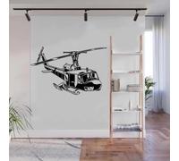 KGXUEDAO Autocollant mural moderne représentant un avion de chasse et un hélicoptère. Décoration pour chambre d'enfant, salle de jeux, chambre à coucher.