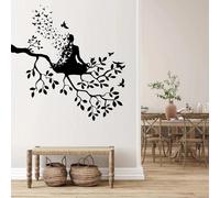 KGXUEDAO Autocollant mural zen représentant un arbre de vie, décoration d'intérieur, exercice de yoga, méditation, oiseau volant, salon, studio