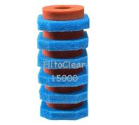 KH Filtoclear 15000 Lot d'éponges filtrantes 6 x bleu/6 x rouge Convient pour Oase Lot d'éponges filtrantes 3 x fines et 3 x grosses éponges filtrantes pour traitement de l'eau