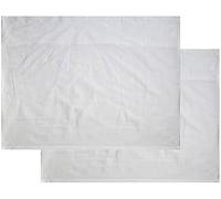 KH-Haushaltshandel Lot de 2 taies d'oreiller 80 x 80 cm, lin, blanc, lavable à 95 degrés, 100 % coton