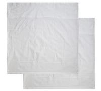 KH-Haushaltshandel Lot de 2 taies d'oreiller 80 x 80 cm, lin, blanc, lavable à 95 degrés