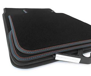 kh Teile E30 M Edition Tapis de sol double couture Rouge/bleu, Tapis Voiture