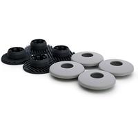 kh Teile Lot de 4 clips de fixation pour tapis de voiture - Gris