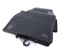 kh Teile Lot de 4 tapis de sol en caoutchouc de qualité supérieure pour VW Polo 6 à partir de 2017 (inodore) Noir