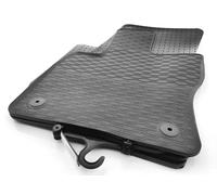 kh Teile Lot de 4 tapis de sol en caoutchouc pour VW Touran II à partir de 2015 - Noir - Design moderne en nid d'abeille - Inodore