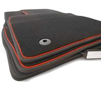 kh Teile Lot de 4 tapis de sol en velours de qualité supérieure pour Polo 5 Noir/rouge