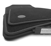 kh Teile Lot de 4 tapis de sol pour voiture Captur II - En velours - 800 g/m² - Noir