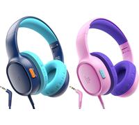 KH01 2Pcs Casque Enfant,Casque Audio Enfant Filaire,Volume Sûr 85/94 dB,Haut-Parleurs De 40 Mm,Son Clair Et Doux,Prise Jack 3,5 mm avec Cordon,pour l'Apprentissage Et Le Divertissement