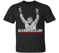 Khabib Nurmagomedov Alhamdulillah T-Shirt Men's Tee Shirt Short Sleeve Black XL