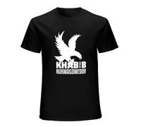 Khabib The Eagle Nurmagomedov T-Shirt Graphic Printed Tee Shirt Mens Black Shirt XXL