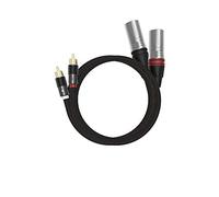 khadas Câble RCA équilibré XLR-3 mâle, câble audio stéréo pour caisson de basses [son Hi-Fi] pour Tone2 Pro, DAC de bureau, amplificateurs, systèmes Hi-Fi, haut-parleurs (1 m)