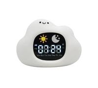 KHADAY Réveil Enfant Éducatif/Veilleuse LED - Horloge Pédagogique Jour et Nuit, Programmable Jour de la Semaine, Réveil Bébé et Enfant, Lampe de Chevet Tactile