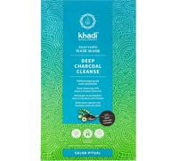 Khadi Deep Charcoal Cleanse Ayurvedic Hair Mask with Amla Activated Charcoal 50g - 100% Plant-Based and Vegan Certified Natural Cosmetics