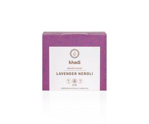 khadi LAVENDER NEROLI Savon Shanti, savon naturel pour le corps, l'âme et l’esprit au parfum frais et délicat de Lavande et Néroli, 100% naturel et vegan, Cosmétiques naturels certifiés, 100g