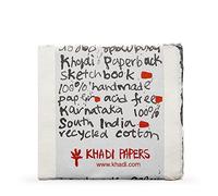 Khadi Livre broché fait main 15 x 15 cm blanc moyen lisse