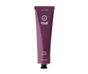 khadi LOTION CORPORELLE HOLY BASIL - Ayurvédique - Cosmétiques 100% naturels certifiés - Absorption rapide - Hydrate & nourrit intensément - Basilic Tulsi, citron vert, eucalyptus - 150 ml