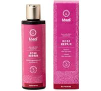 Khadi Rose Repair Shampooing Élixir Ayurvédique, Une Régénération Intensive, Richement Nourrissante Pour Les Cheveux Secs Et Cassants, 100% Naturel Et Vegan, Cosmétiques Naturels Certifiés, 200ml