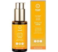 Khadi Vitality Grow Hair Oil 100% Natural Vegetable Vegan Rosemary for More Volume Hair Growth Against Loss Silicone Paraben-Free Ayurvedic Care Organic Cosmetics 50ml