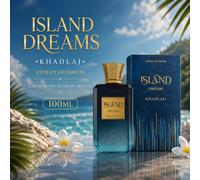 Khadlaj Island Dreams Extrait De Parfum 100ML Tropical Océan Agrumes Frais Parfum Unisexe Longue Tenue Verre