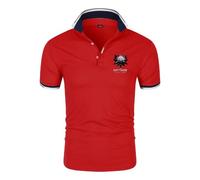 KHAFVXTP Po. lo Homme Wit.cher, Classiques Po.los T Shirt All-Match, Hauts Casual Décontractés pour D'extérieur, Shirt(Red,4XL)