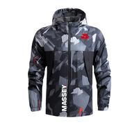 KHAFVXTP Softshells Randonnée Homme Massey fergus.on, Coupe Vent Légère Softshell, Parfaite pour la Randonnée et les Aventures en Plein Air, Automn(Black,XL)