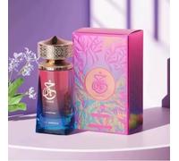 Khair confection, Parfum Oriental Luxueux en Dégradé Rose et Bleu, Flacon Élégant avec Bouchon Doré, Coffret Cadeau