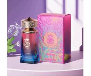 Khair confection, Parfum Oriental Luxueux en Dégradé Rose et Bleu, Flacon Élégant avec Bouchon Doré, Coffret Cadeau