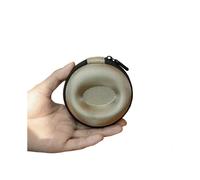 (Khaki)EVA Watch Storage Box Convenient Watch Sleeve Pressure Resistant Circular Watch Bag Anti Friction Anti Drop Case Red