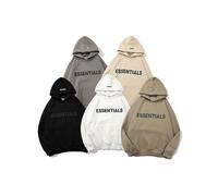 (Khaki,L)Fear Of God Essentials Hoodie Fog Coat Sweater