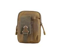 Khaki,Tactical Belt Bag, Nylon Molle Belt Bag EDC Gadget Utility Cell Phone for Hiking Travel Sport Outdoors -