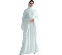 khalat Robe musulmane Abaya pour femme du Moyen-Orient - Robe de prière arabe chauve-souris - Maxi caftan avec hijab