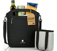 KHALISIA - Sac fourre-tout 2 en 1 - Sac de vélo avec sac isotherme 23 l - Sac fourre-tout pour porte-bagages - Shopping durable, Noir