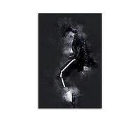 KHAMEO Poster sur toile Michael Jackson Thriller 1 (4) - Peinture décorative sur toile - Affiche murale et image d'art moderne - Décoration de chambre à coucher - 60 x 90 cm