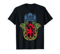 Khamsa Amazigh Berbère avec symbole Yaz Couleurs vives T-Shirt
